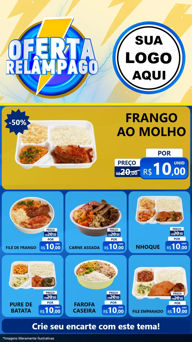 Modelo de Rede Social para Stories com o tema Oferta Relâmpago para Restaurante