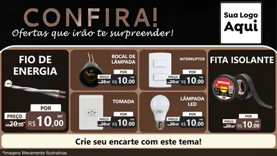 Modelo de TV para TV Horizontal com o tema Confira! Ofertas que irão te surpreender! para Materiais Elétricos