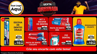 Modelo de TV para TV Horizontal com o tema Sexta Turbinada para Higiene Pessoal