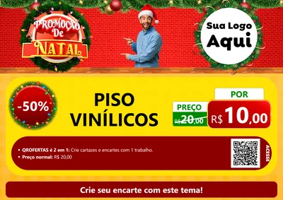 Modelo de Cartaz para Cartaz A4 Horizontal com o tema Promoção de Natal para Material para Construção