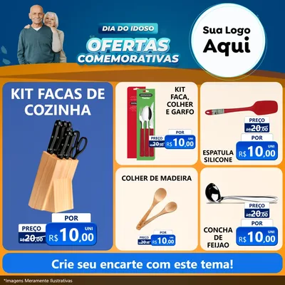 Modelo de Rede Social para Feed Facebook com o tema Dia do Idoso
