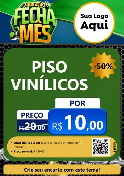 Modelo de Cartaz para Cartaz A4 Vertical com o tema Operação Fecha Mês para Material para Construção