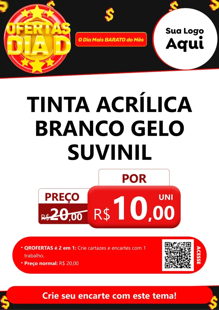 Modelo de Cartaz para Cartaz A4 Vertical com o tema Dia D para Tintas e Ferramentas