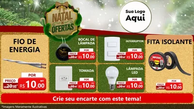 Modelo de TV para TV Horizontal com o tema Ofertas de Natal para Materiais Elétricos