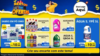 Modelo de TV para TV Horizontal com o tema Sextou de Ofertas para Produtos de Limpeza