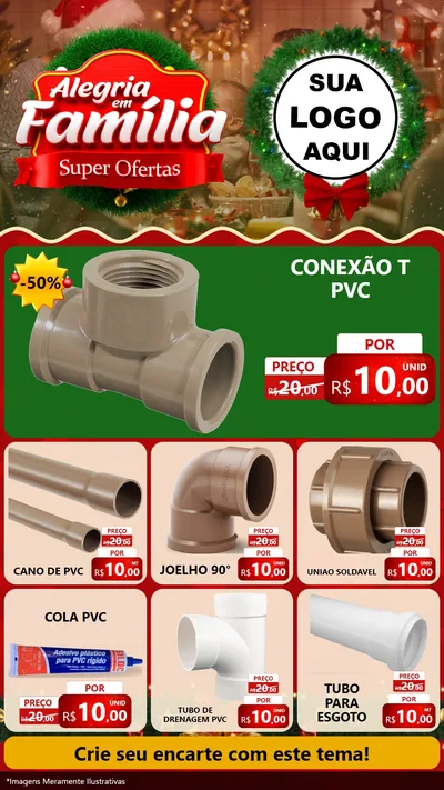 Modelo de Rede Social para Stories com o tema Alegria Em Família - Super Ofertas para Tubos e conexões