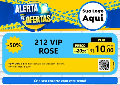 Modelo de Cartaz para Cartaz A4 Horizontal com o tema Alerta de Ofertas para Perfumes