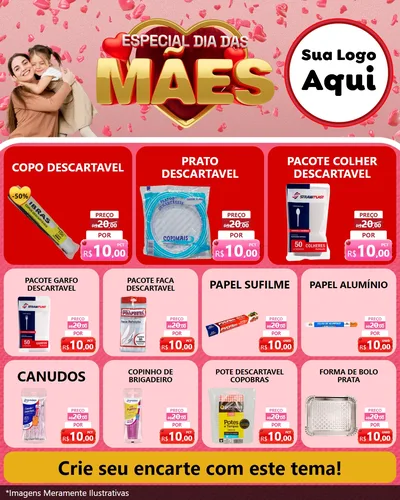 Modelo de Rede Social para Feed Instagram com o tema Especial Dia Das Mães para Embalagens