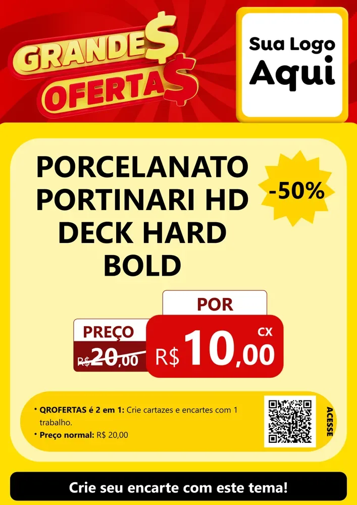 Modelo de Cartaz para Cartaz A4 Vertical com o tema Grandes Ofertas para Pisos e revestimentos