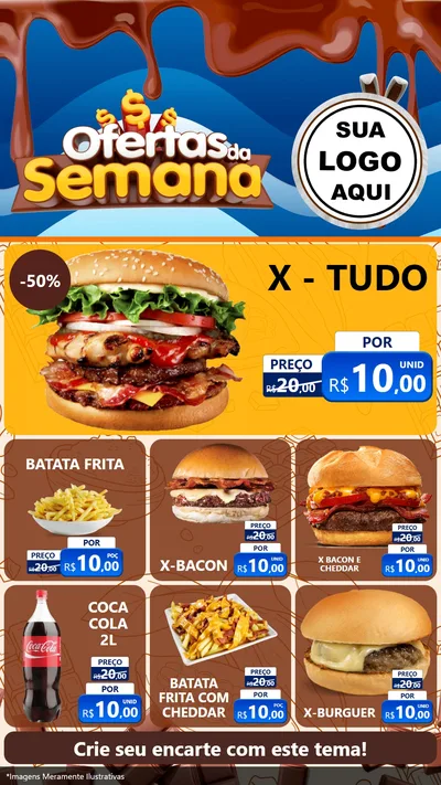 Modelo de Rede Social para Stories com o tema Ofertas da Semana - Páscoa para Hamburgueria