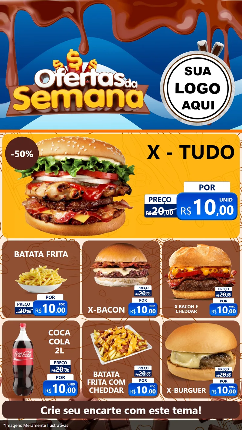 Modelo de Rede Social para Stories com o tema Ofertas da Semana - Páscoa para Hamburgueria