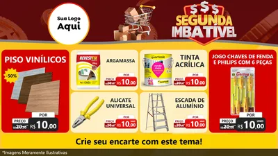 Modelo de TV para TV Horizontal com o tema Segunda Imbatível para Material para Construção