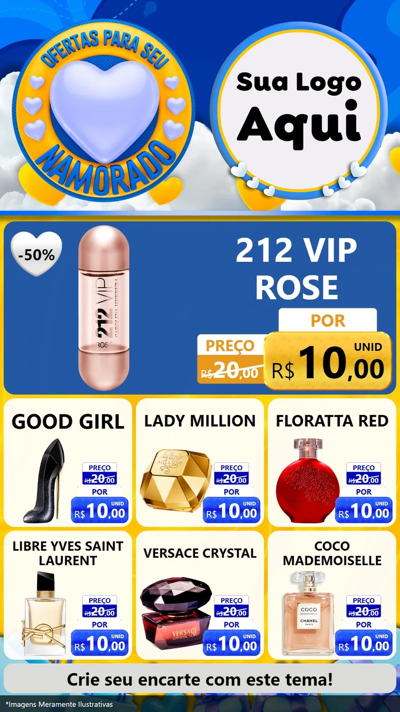 Modelo de Rede Social para Stories com o tema Ofertas Para Seu Namorado para Perfumes