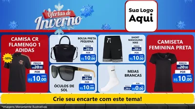 Modelo de TV para TV Horizontal com o tema Ofertas de Inverno para Roupas e acessórios