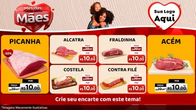 Modelo de TV para TV Horizontal com o tema Mês das Mães para Açougue