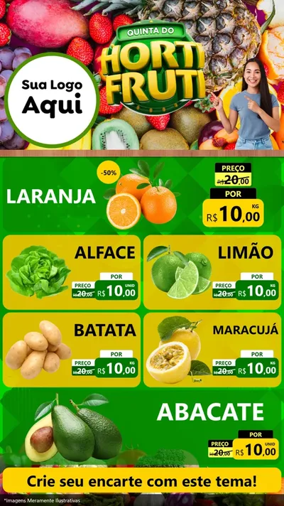 Modelo de TV para TV Vertical com o tema Quinta do Hortifrúti para Hortifrúti