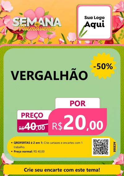 Modelo de Cartaz para Cartaz A4 Vertical com o tema Semana da Primavera para Ferragens