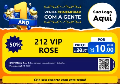Modelo de Cartaz para Cartaz A4 Horizontal com o tema Um Ano de Aniversário para Perfumes