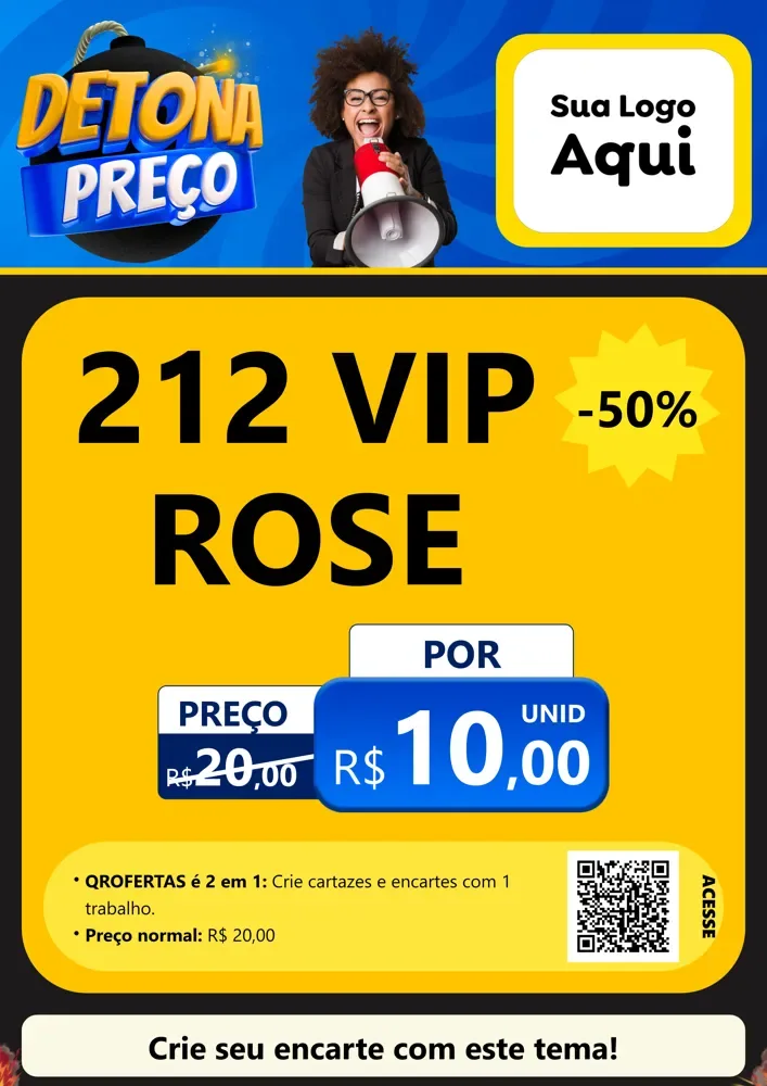 Modelo de Cartaz para Cartaz A4 Vertical com o tema Detona Preços para Perfumes