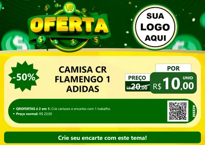 Modelo de Cartaz para Cartaz A4 Horizontal com o tema Oferta para Roupas e acessórios