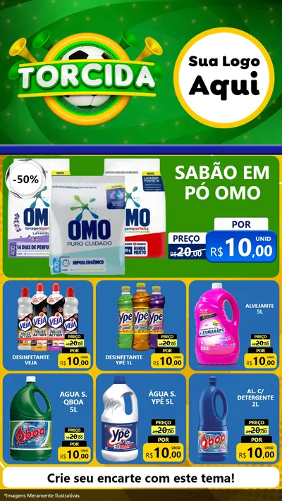Modelo de Rede Social para Stories com o tema Torcida para Produtos de Limpeza