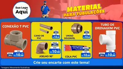 Modelo de TV para TV Horizontal com o tema Material Para Tubulações (Tubos e Conexões) para Tubos e conexões