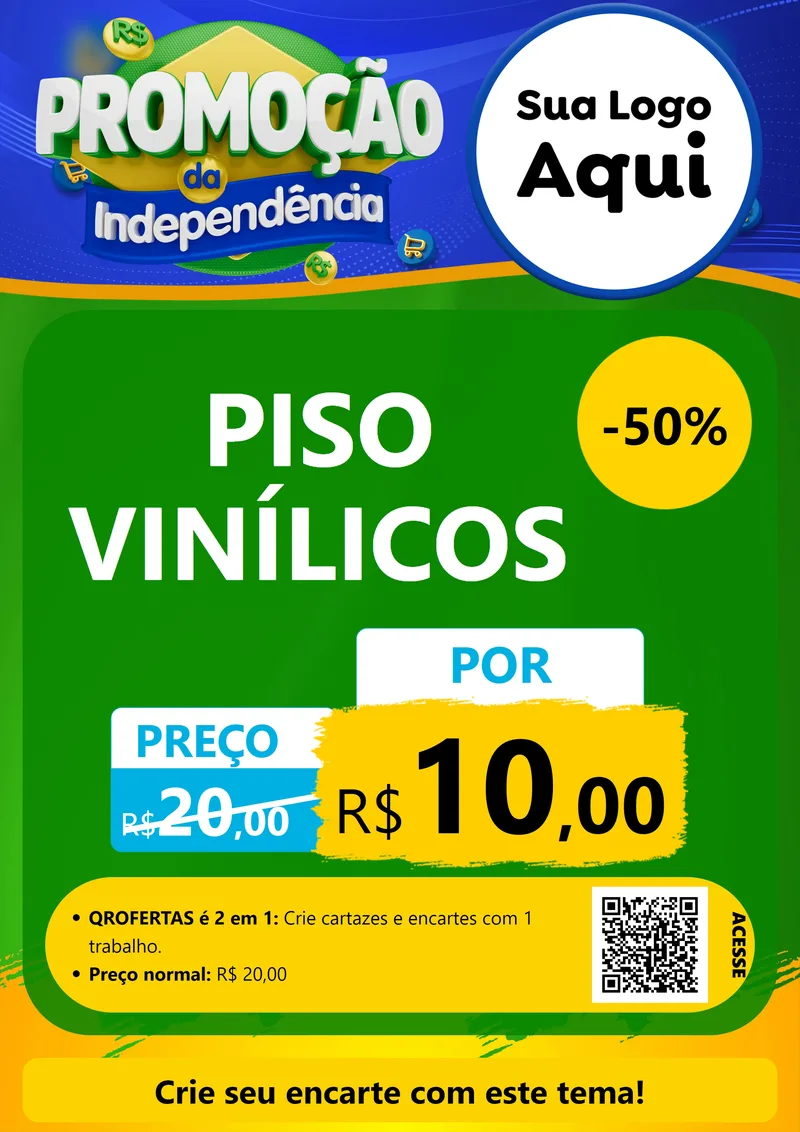 Modelo de Cartaz para Cartaz A4 Vertical com o tema Promoção da Independência para Material para Construção