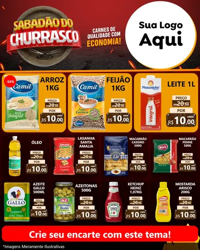 Modelo de Rede Social para Feed Instagram com o tema Sabadão Do Churrasco