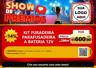 Modelo de Cartaz para Cartaz A4 Horizontal com o tema Show de Prêmios para Maquinas e Ferramentas