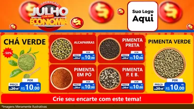 Modelo de TV para TV Horizontal com o tema Operação Julho Com Mais Economia para Produtos Naturais