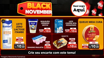 Modelo de TV para TV Horizontal com o tema Black November para Frios e Laticínios