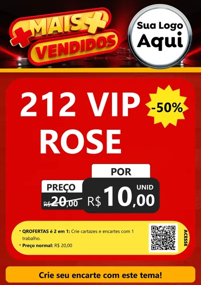 Modelo de Cartaz para Cartaz A4 Vertical com o tema Mais Vendidos para Perfumes