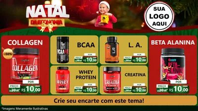 Modelo de TV para TV Horizontal com o tema Natal da Economia para Suplementos alimentares
