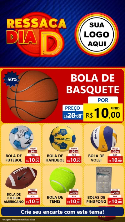 Modelo de Rede Social para Stories com o tema Ressaca Dia D para Artigos Esportivos