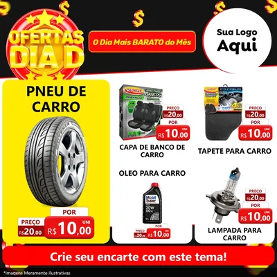 Modelo de Rede Social para Feed Facebook com o tema Dia D para Auto peças