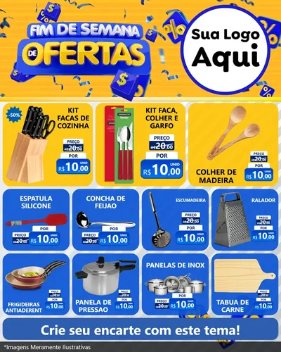 Modelo de Rede Social para Feed Instagram com o tema Fim de Semana de Ofertas para Utilidades Domésticas