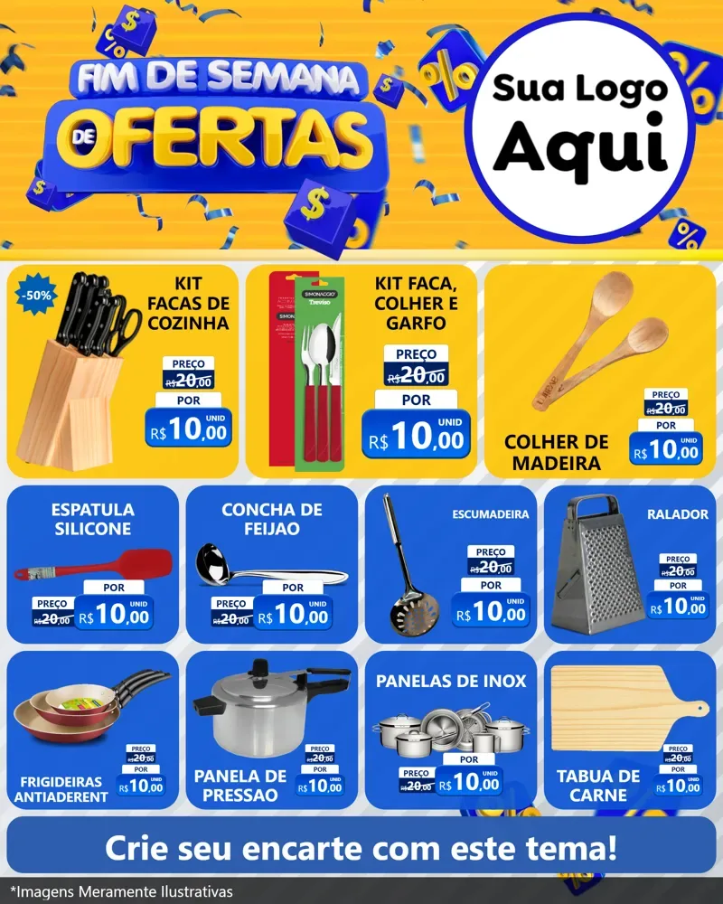 Modelo de Rede Social para Feed Instagram com o tema Fim de Semana de Ofertas para Utilidades Domésticas