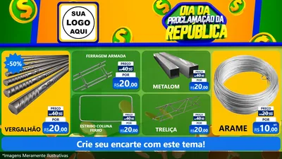 Modelo de TV para TV Horizontal com o tema Dia Da Proclamação da República para Ferragens