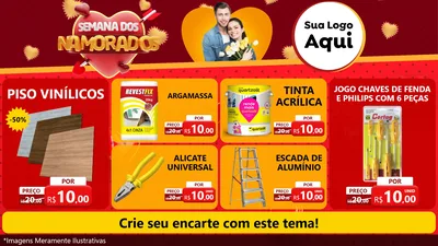 Modelo de TV para TV Horizontal com o tema Semana dos Namorados para Material para Construção