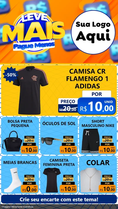 Modelo de Rede Social para Stories com o tema Leve Mais, Pague Menos para Roupas e acessórios