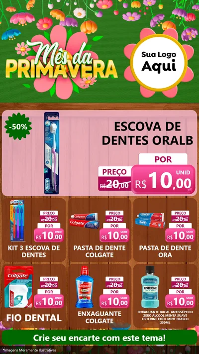 Modelo de Rede Social para Stories com o tema Mês da Primavera para Higiene Pessoal