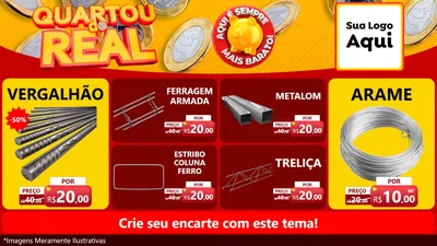 Modelo de TV para TV Horizontal com o tema Quartou do Real para Ferragens