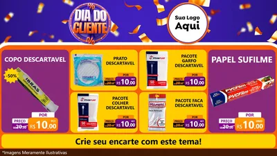 Modelo de TV para TV Horizontal com o tema Dia do Cliente para Embalagens
