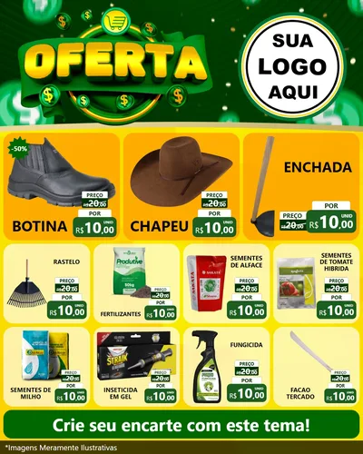 Modelo de Rede Social para Feed Instagram com o tema Oferta para Agropecuária