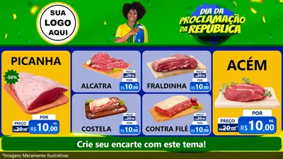 Modelo de TV para TV Horizontal com o tema Dia Da Proclamação Da República para Açougue