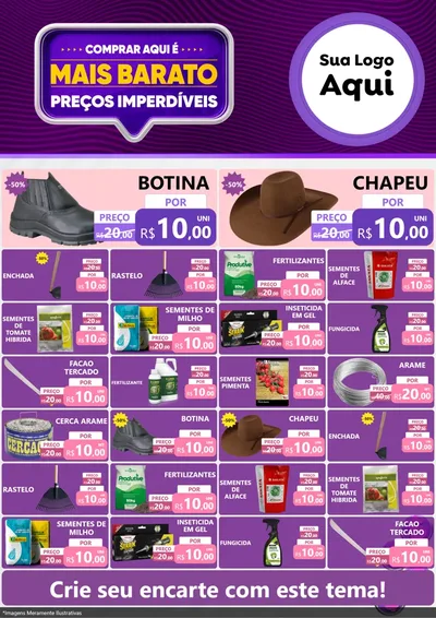 Modelo de Encarte para Encarte A4 Vertical com o tema Mais Barato para Agropecuária