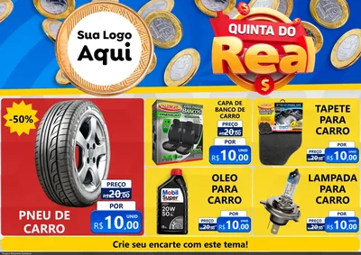 Modelo de Encarte para Encarte A4 Horizontal com o tema Quinta do Real para Auto peças