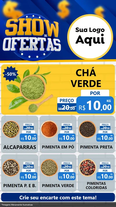 Modelo de Rede Social para Stories com o tema Show de Ofertas para Produtos Naturais