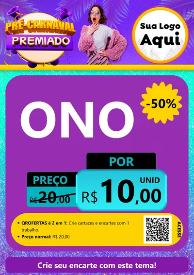 Modelo de Cartaz para Cartaz A4 Vertical com o tema Pré-Carnaval Premiado para Óticas
