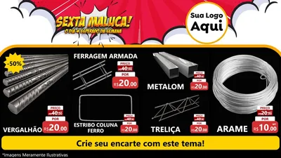Modelo de TV para TV Horizontal com o tema Sexta Maluca! para Ferragens